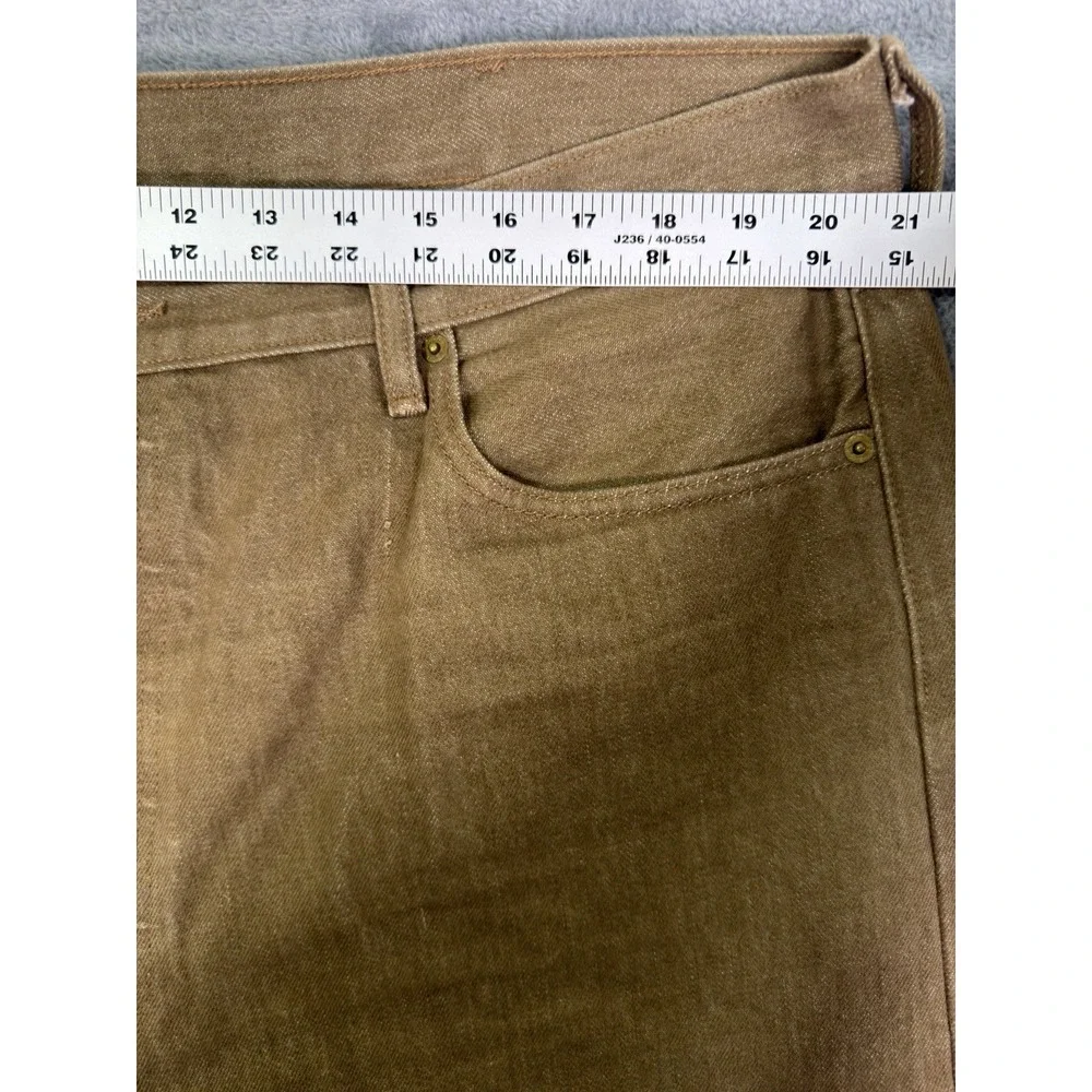 Levis 501XX Jeans Mens 42x32 Brown Straight Classic Light Wash Denim Button Fly